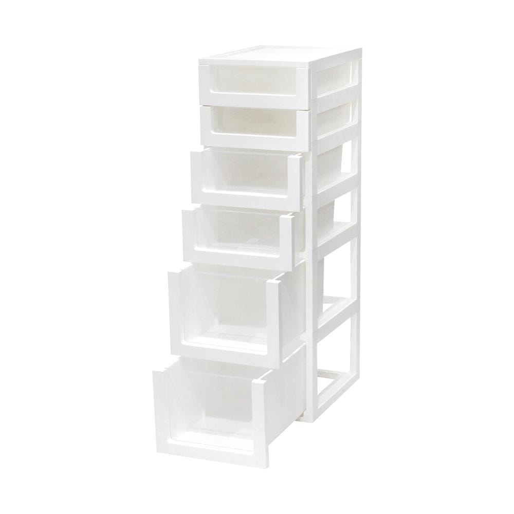 ตู้ลิ้นชัก 6 ชั้น STACKO COUPLE 32X42X101 ซม. สีขาว