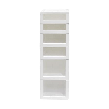 ตู้ลิ้นชัก 6 ชั้น STACKO COUPLE 32X42X101 ซม. สีขาว_1