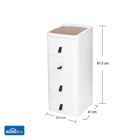 ตู้ลิ้นชัก 4 ชั้น STACKO JOIN 35.5x41x87.5 ซม. สีขาว_5