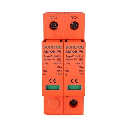 เบรกเกอร์ป้องกันฟ้าผ่า TRANSPOWER DC SUP2H-PV 800 โวลต์ 2 โพล สีส้ม