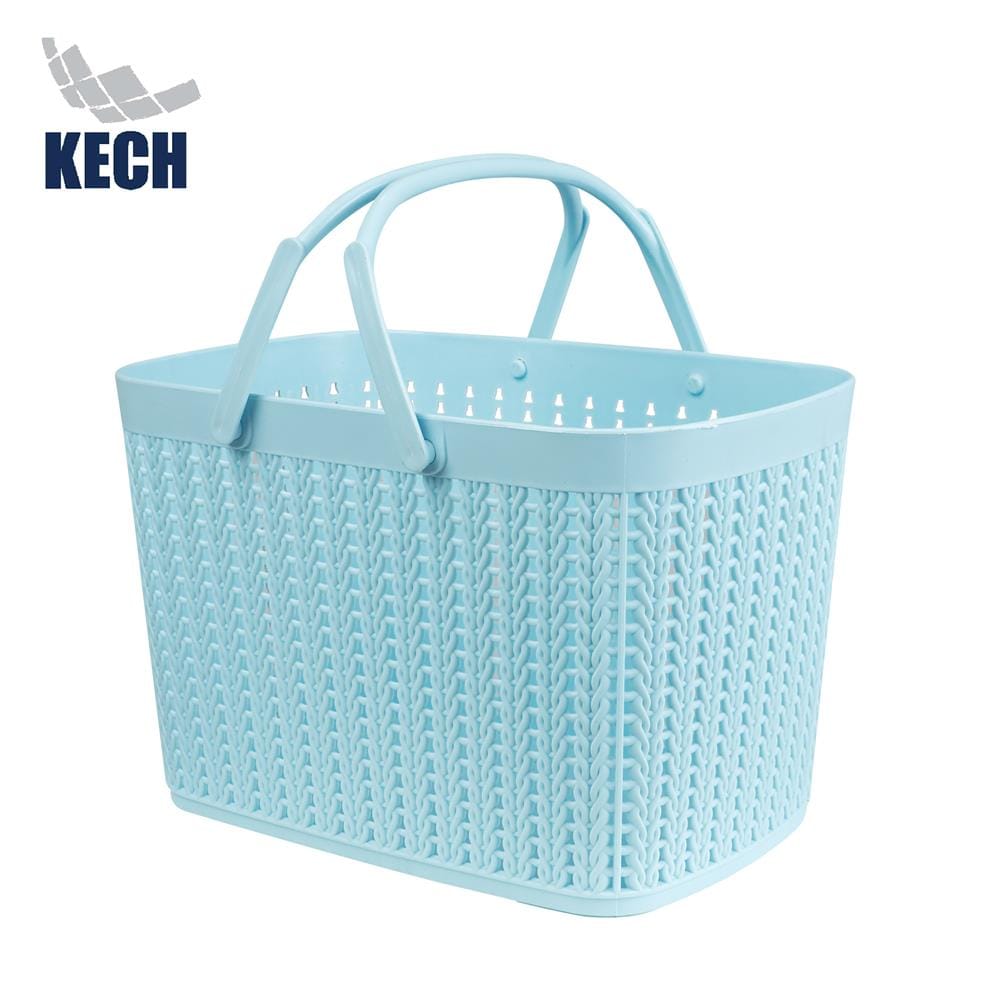 ตะกร้าหูหิ้ว KECH 27X18X8 ซม. สีฟ้า_1