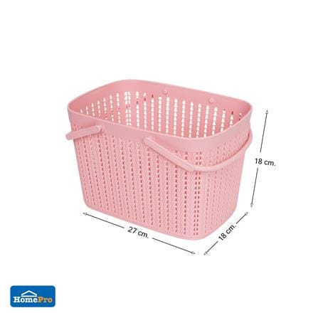 ตะกร้าหูหิ้ว KECH 27X18X18 ซม. สีชมพู_3