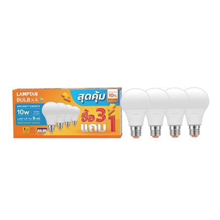 หลอด LED LAMPTAN A60 BULB 10 วัตต์ DAYLIGHT E27 (แพ็ก 4 ชิ้น)_2