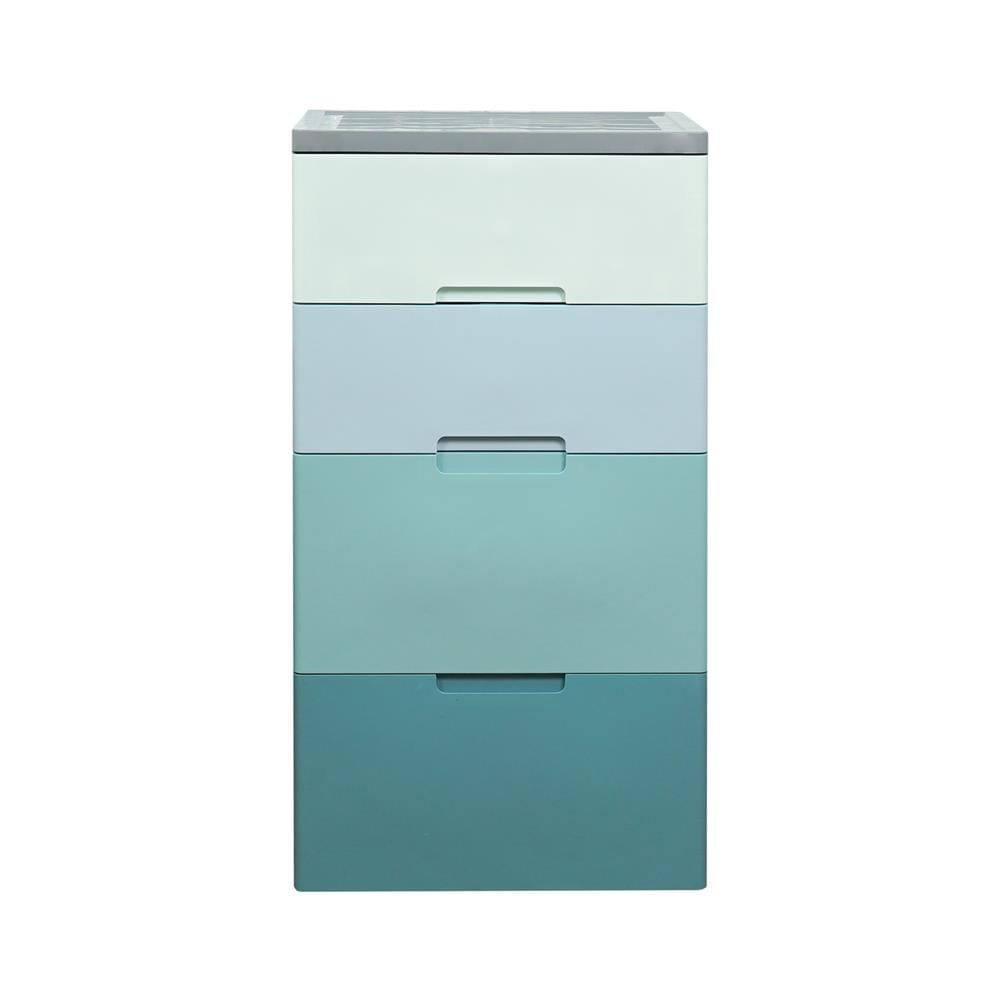 ตู้ลิ้นชัก 4 ชั้น มีล้อ ME LIVING 58x38x109 ซม. สีฟ้า