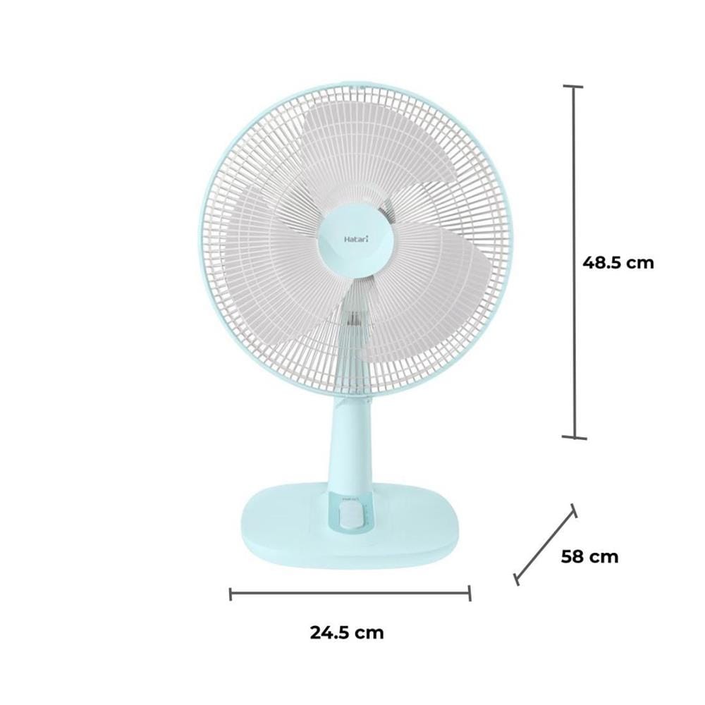 พัดลมตั้งโต๊ะ 16 นิ้ว HATARI T16M1 สีฟ้า