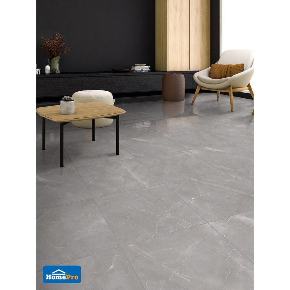กระเบื้องพื้นพอร์ซเลน 60x60 ซม. TARA อามานี่ เกรย์ 1.44M2