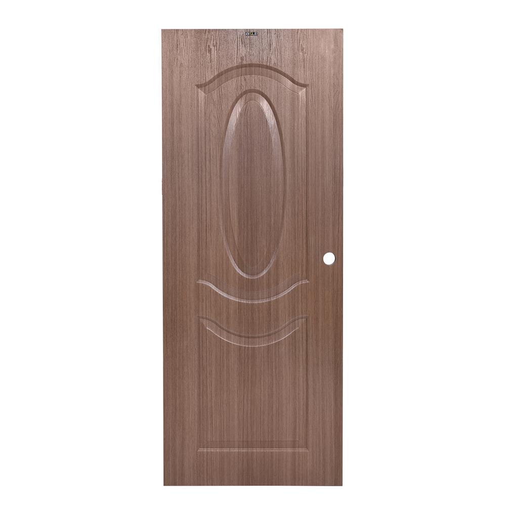 ประตูภายใน UPVC AZLE PZ02 80X200 ซม. สี CHOCOLATE เจาะลูกบิด