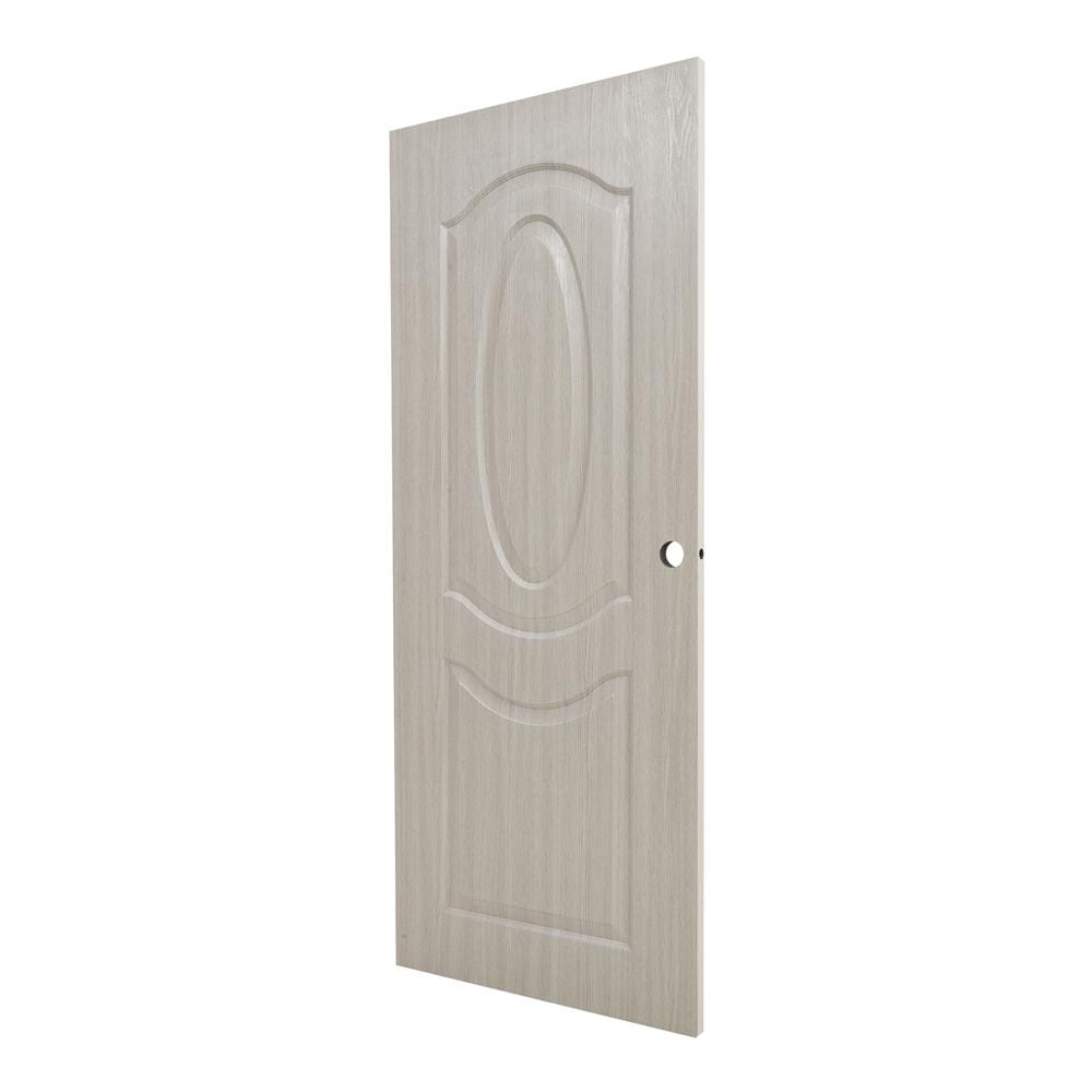 ประตูภายใน UPVC AZLE PZ02 80X200 ซม. สี WHITE GREY เจาะลูกบิด