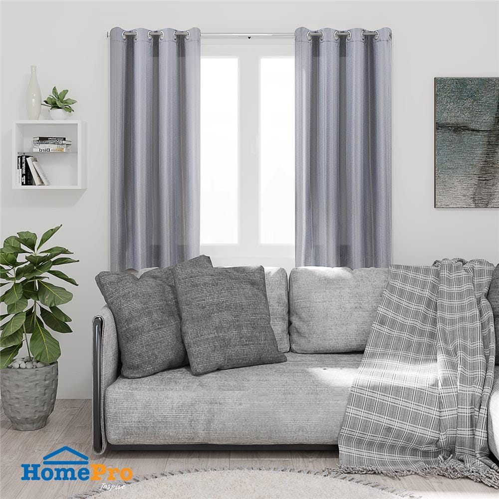 ผ้าม่าน EYELET HOME LIVING STYLE TERRA UV 130X160 ซม. สีเทา