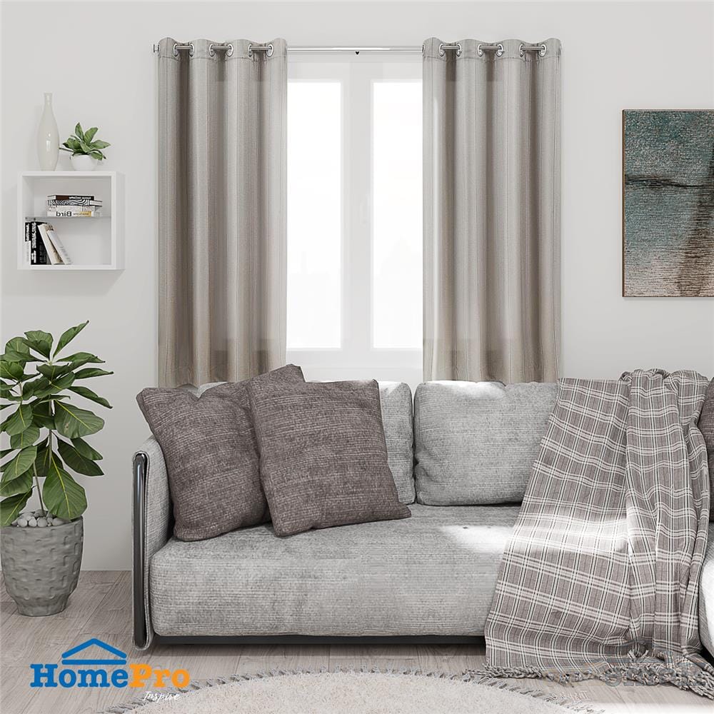 ผ้าม่าน EYELET HOME LIVING STYLE TERRA UV 130X160 ซม. สีน้ำตาล