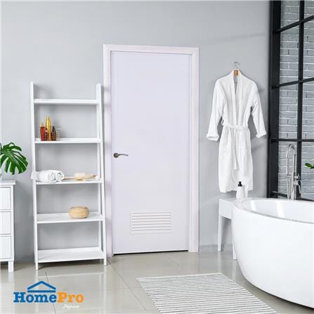 ชุดประตูห้องน้ำพร้อมวงกบ PVC AZLE AZ-P2 เกล็ดล่าง UV 70X180 ซม. สีขาว_3