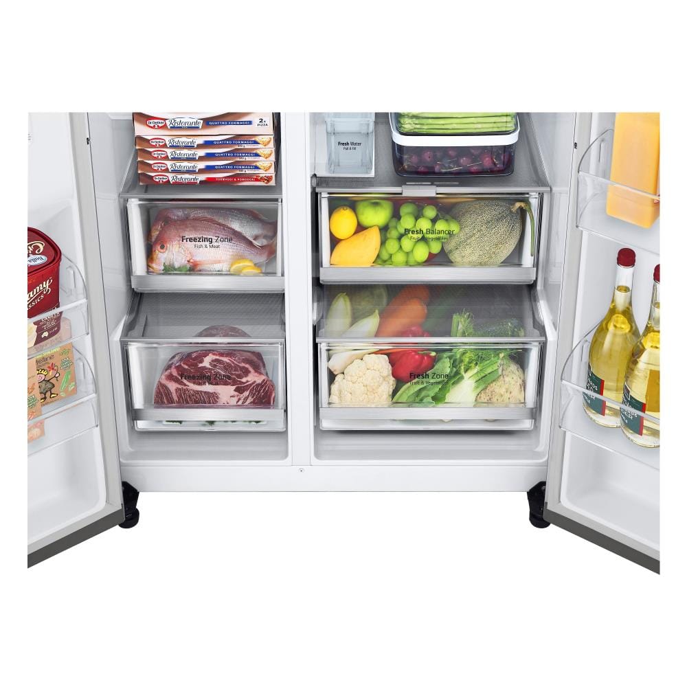 ตู้เย็น SIDE BY SIDE LG GC-X257CSES 22.4 คิว สีเงิน