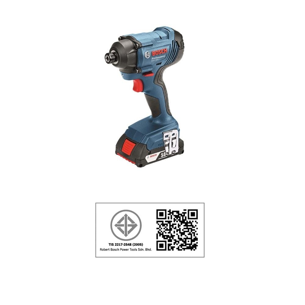 สว่านไขควงไร้สาย (พร้อมแบตเตอรี่) BOSCH GDR 180-LI BL 18 โวลต์