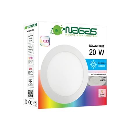 ดาวน์ไลท์ LED NAGAS DWL ALMA VRIO 6 นิ้ว 20 วัตต์ DAYLIGHT สีขาว_4