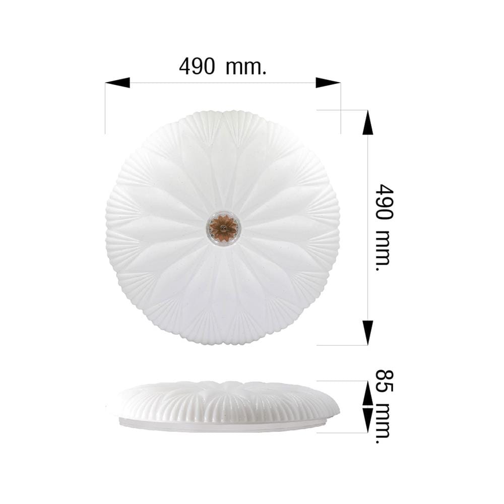 ไฟเพดาน LED NAGAS FIOLAR R01 REMOTE 20 นิ้ว 47 วัตต์ DAYLIGHT/COOL WHITE/WARM WHITE สีขาว