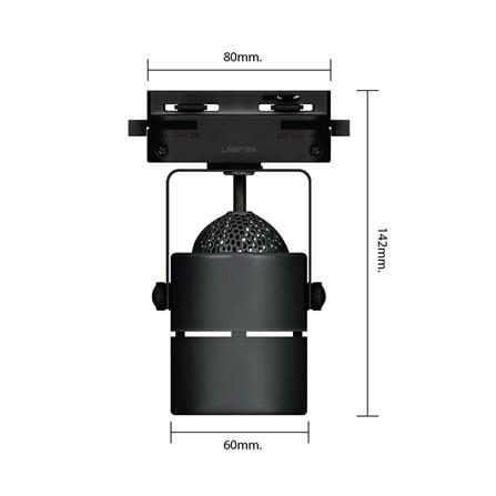 แทรคไลท์ LED LAMPTAN CROP 5 วัตต์ WARM WHITE สีดำ_6