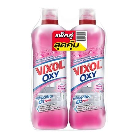 น้ำยาทำความสะอาดห้องน้ำ VIXOL OXY PINK 700 มล. แพ็กคู่ FLORAL FRESH_0