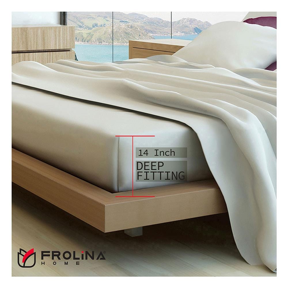 ชุดผ้าปูที่นอน 5 ฟุต 5 ชิ้น FROLINA MICROTEX DF040