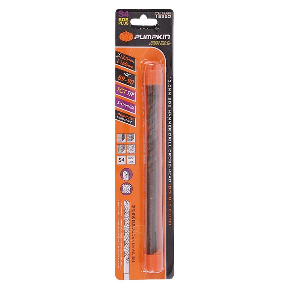 ดอกเจาะคอนกรีต PUMPKIN SDS X-CARBIDE ROTARY DRILL BITS 13X160 มม.