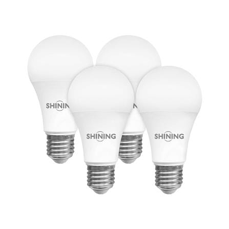 หลอด LED SHINING A60 12 วัตต์ DAYLIGHT E27 แพ็ก 4 ...