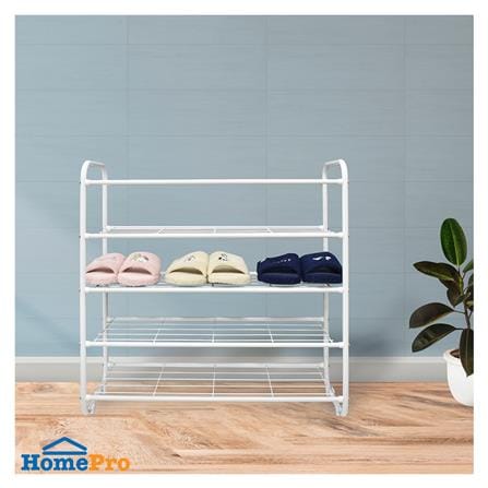 ชั้นวางรองเท้า 5 ชั้น STACKO KEEP 70x27x72 ซม. สีขาว_4