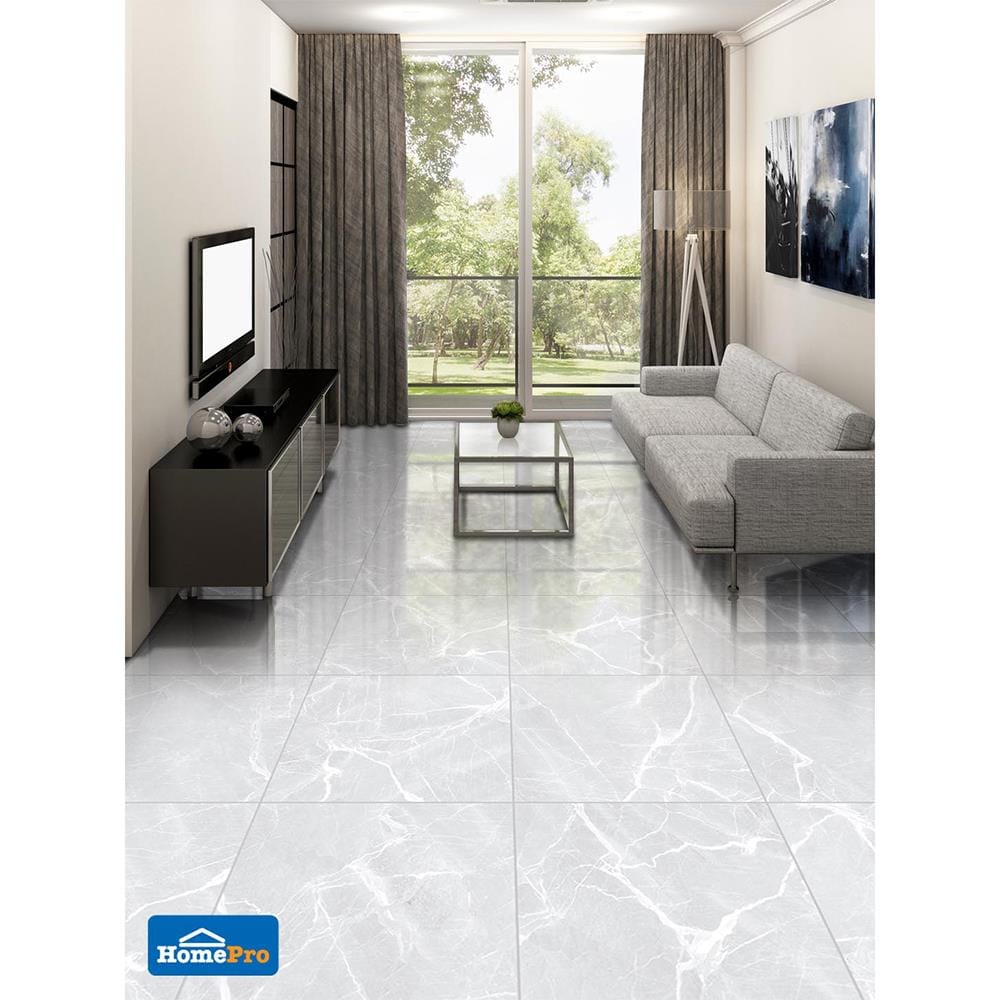 กระเบื้องพื้น 60x60 ซม. COTTO โลรองต์ ขาว PM 1.44M2