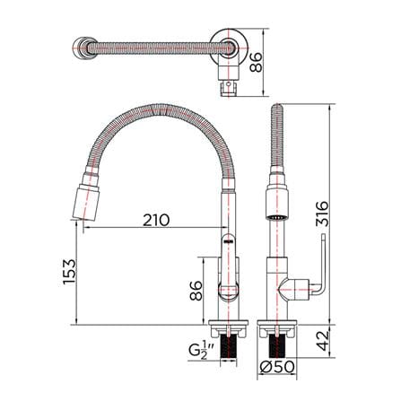 ก๊อกซิงค์ KARAT FAUCET KF-66-519-50 สีโครม_1