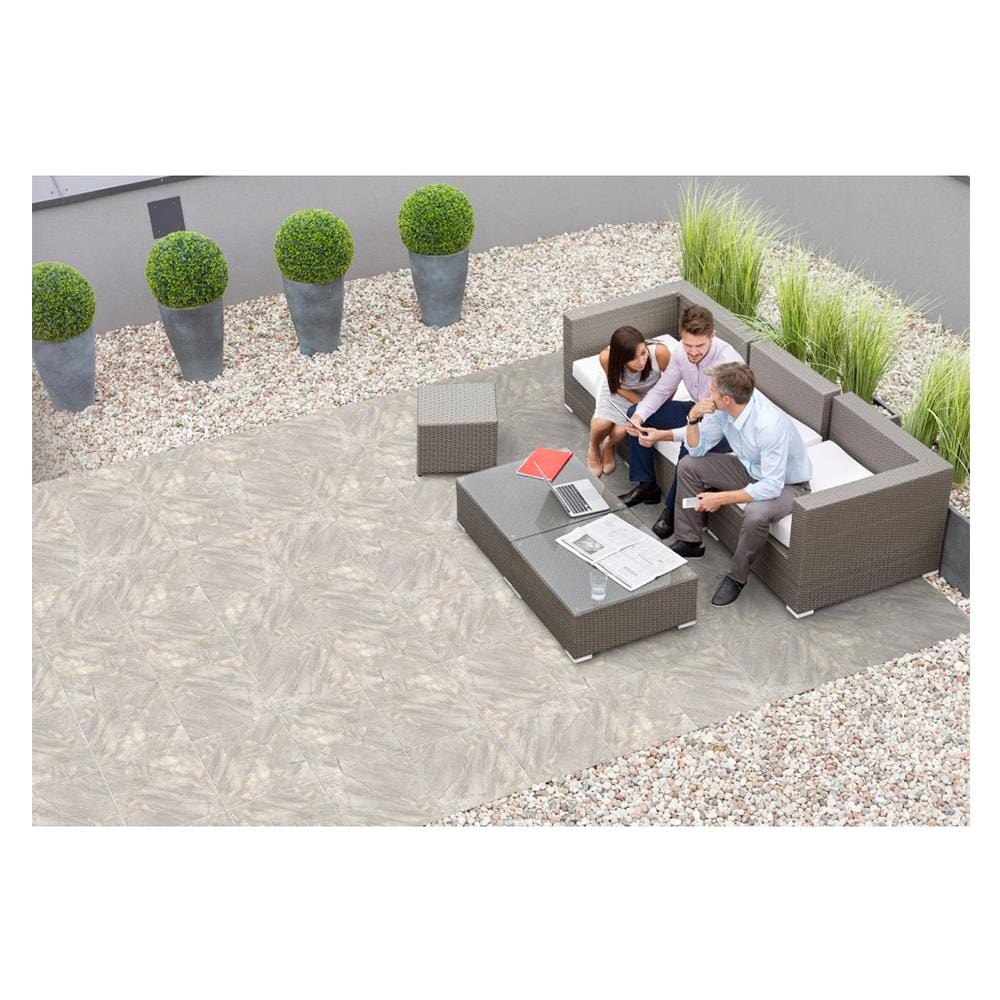 กระเบื้องพื้นพอร์ซเลน  16x16 นิ้ว COTTO อัลวาเรส กริจิโอ เทา ExC 0.96M2