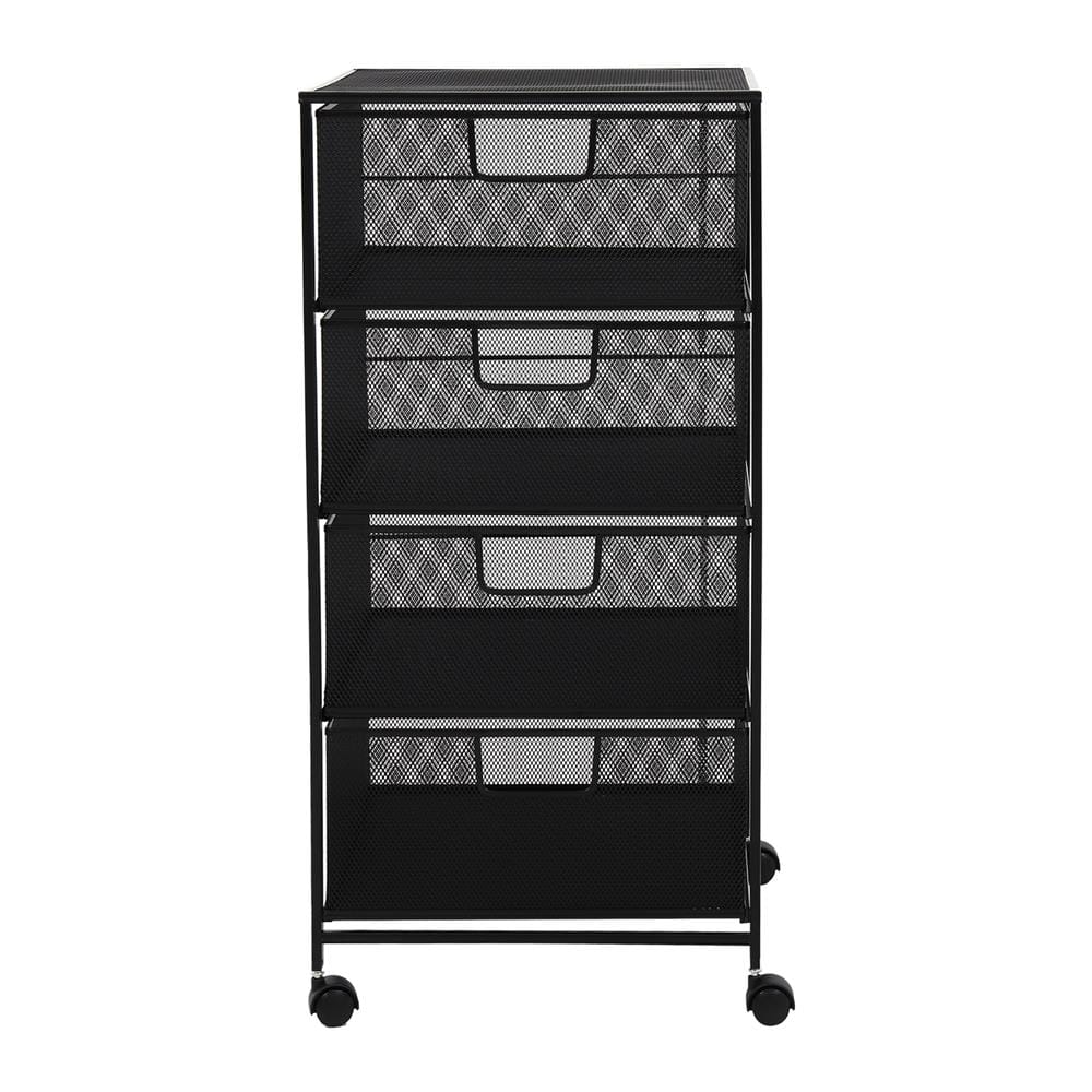 ชั้นลิ้นชักเหล็ก 4 ชั้น STACKO BILA 35.5x37.5x73 ซม. สีดำ