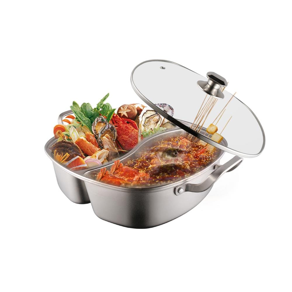 หม้อชาบูเหลี่ยม 32 ซม. KECH SHABU IH 2 ช่อง