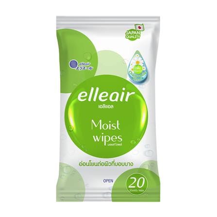 ผ้าเช็ดทำความสะอาด ELLEAIR MOIST WIPES CHAMOMILE 20 แผ่น_0