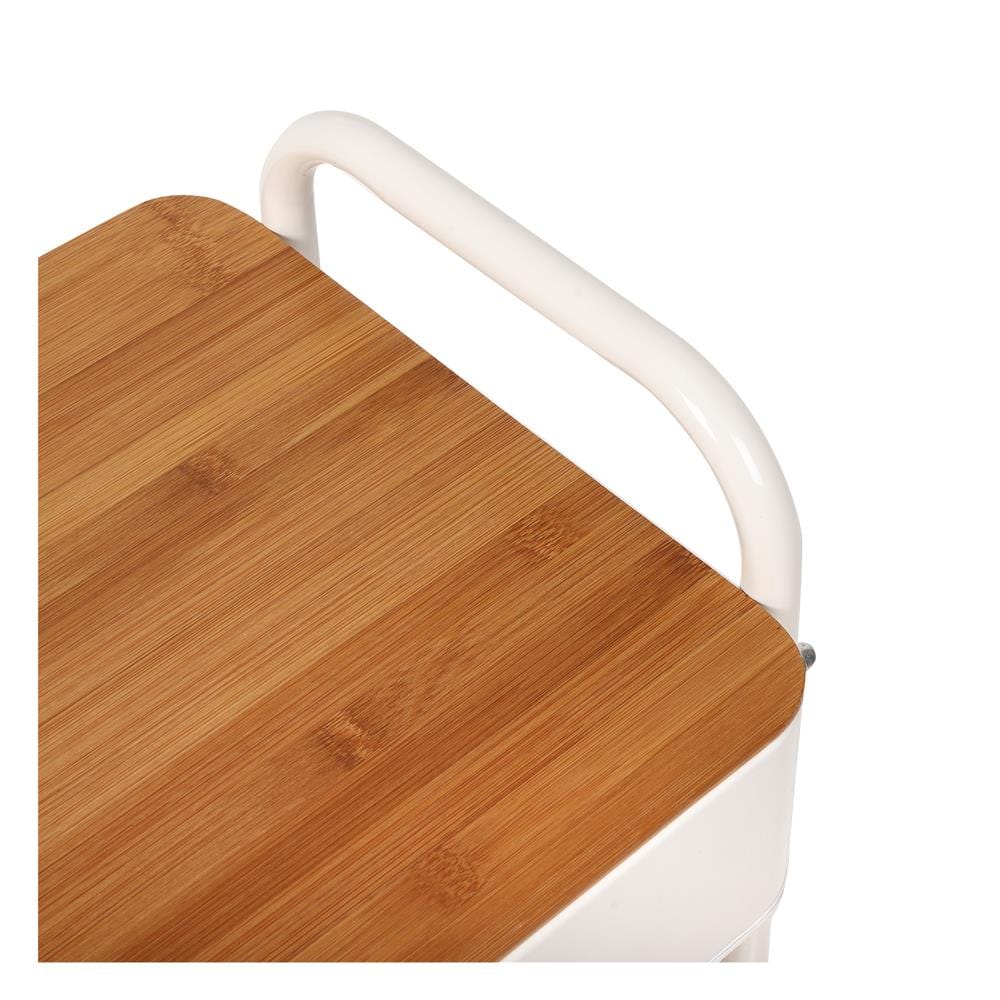 ชั้นวางของ 3 ชั้น มีล้อ STACKO TOAST 44.3x30.5x79.5 ซม. สีครีม