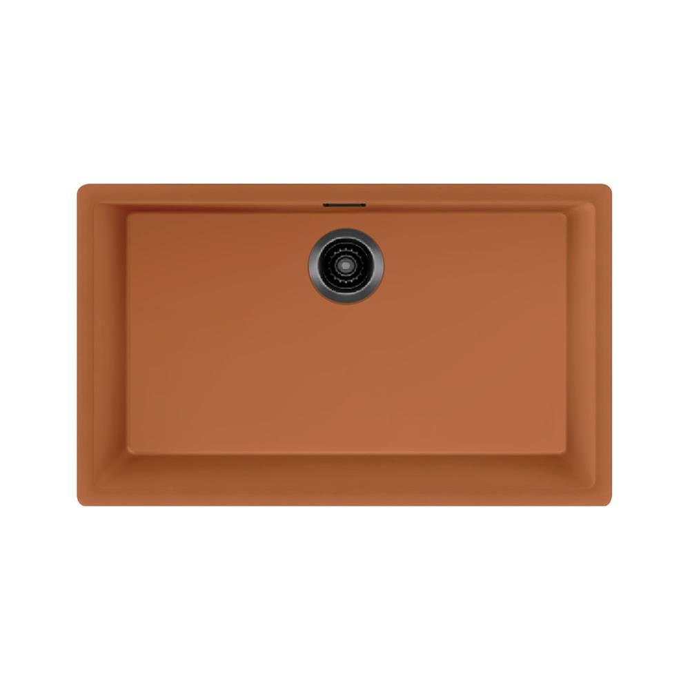 ซิงค์ฝัง 1 หลุม METRIX TEM100CY สีส้มอิฐ