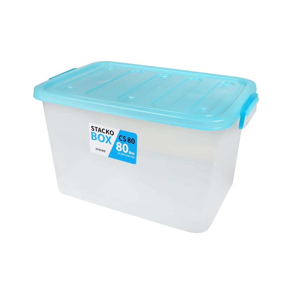 กล่องเก็บของ STACKO CS80L 67.5x45.1x38.2 ซม. สีใส/ฟ้า