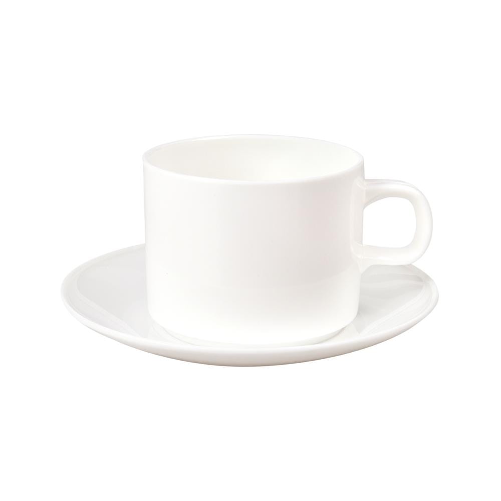 ชุดถ้วยกาแฟเมลามีน KEYWAY 300 มล. สีครีม