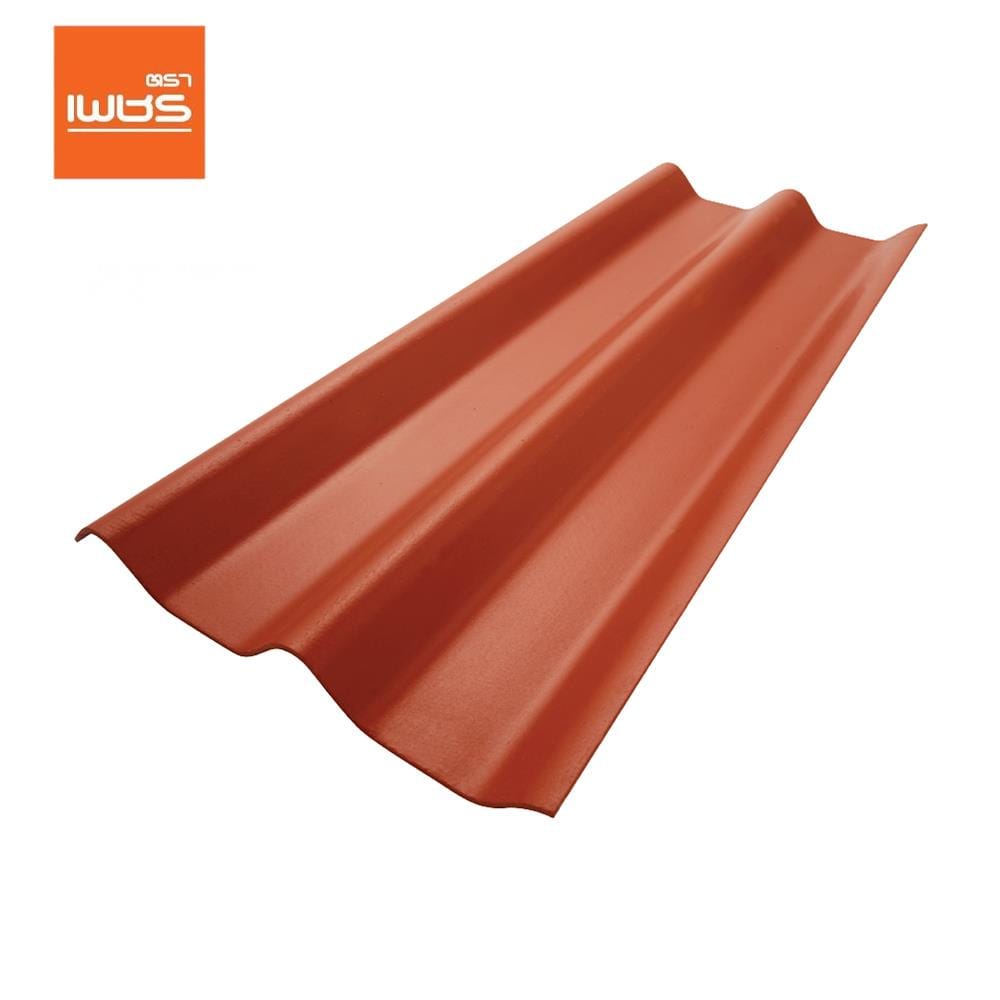 กระเบื้องหลังคา ลอนคู่ ตราเพชร 0.5x50x120 ซม. สีส้มทองมังกร