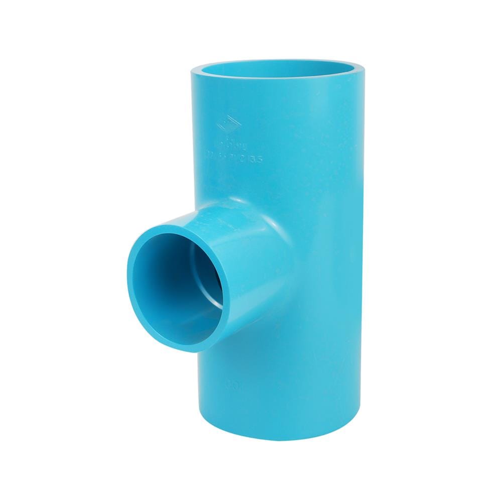 ข้อต่อสามทางลด PVC ท่อน้ำไทย 4x2 1/2 นิ้ว สีฟ้า