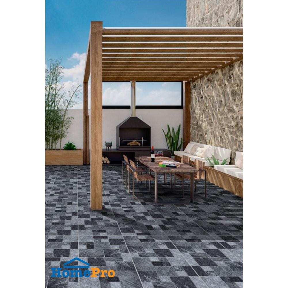 กระเบื้องพื้น 18x18 นิ้ว TARA ลูเซนซ่า สโตน เทา EXC PM 1 ตร.ม.