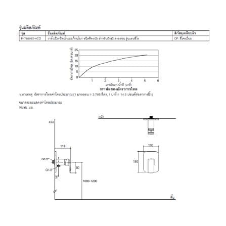 วาล์วฝักบัว 1 ทาง ENGLEFIELD K-76899X-4CD-CP_1