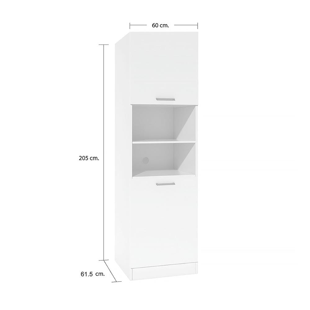 ตู้เสริมทรงสูงแบบมีชั้น CABIN KIN 60x205ซม. สีขาว