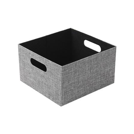 กล่องผ้าพับ STACKO HOME 25x27x15.5 ซม. ไซซ์ S สีเทา_0