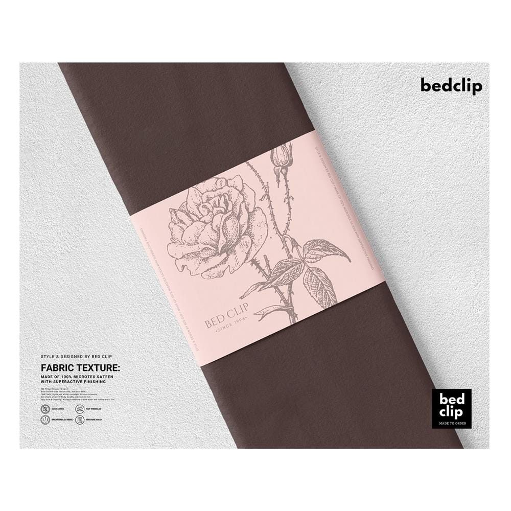 ปลอกหมอน BODY BED CLIP MICROTEX สีน้ำตาล