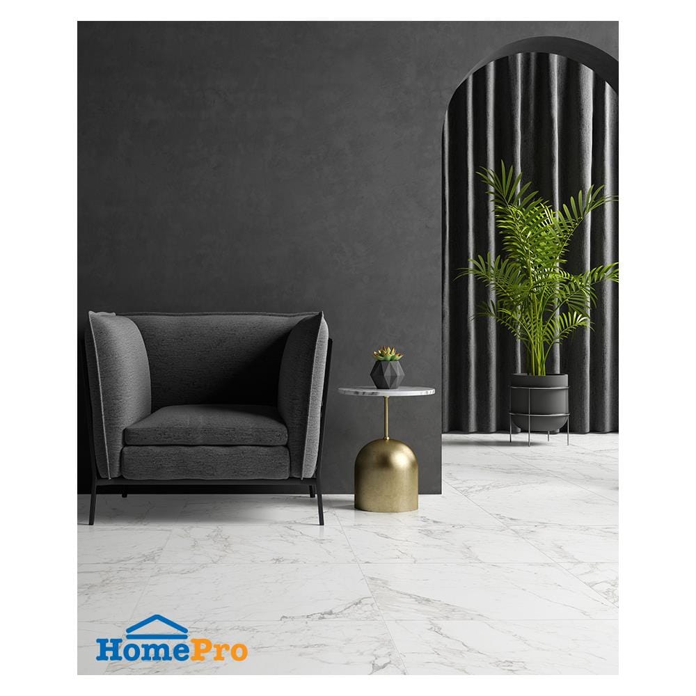 กระเบื้องพื้นพอร์ซเลน 60x60 ซม. COTTO เบียง มาร์เบิ้ล ขาว PM 1.44M2
