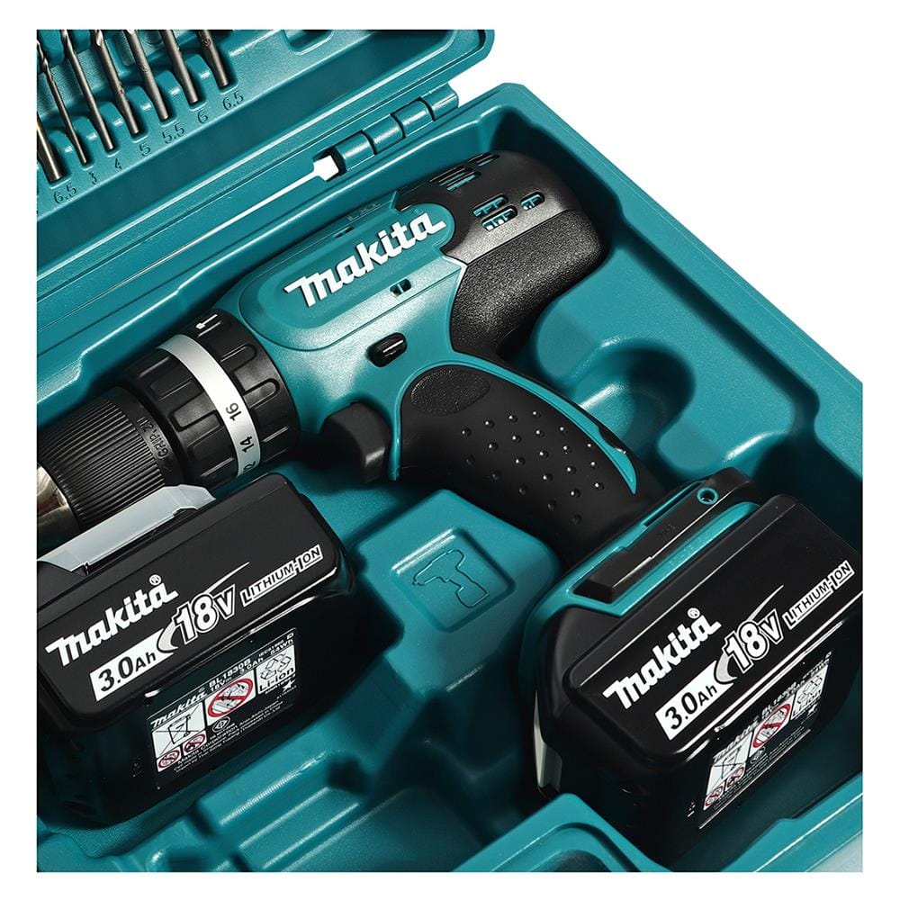 สว่านกระแทกไร้สาย (พร้อมแบตเตอรี่) MAKITA M011-DHP453FX13 13 มม. 18 โวลต์