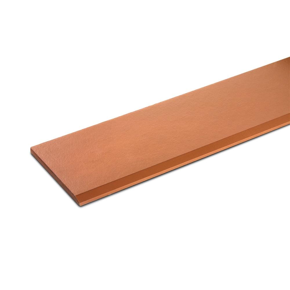 ไม้เชิงชาย ลบมุม ตราเพชร 1.6x20x400 ซม. สีรองพื้นสักทอง
