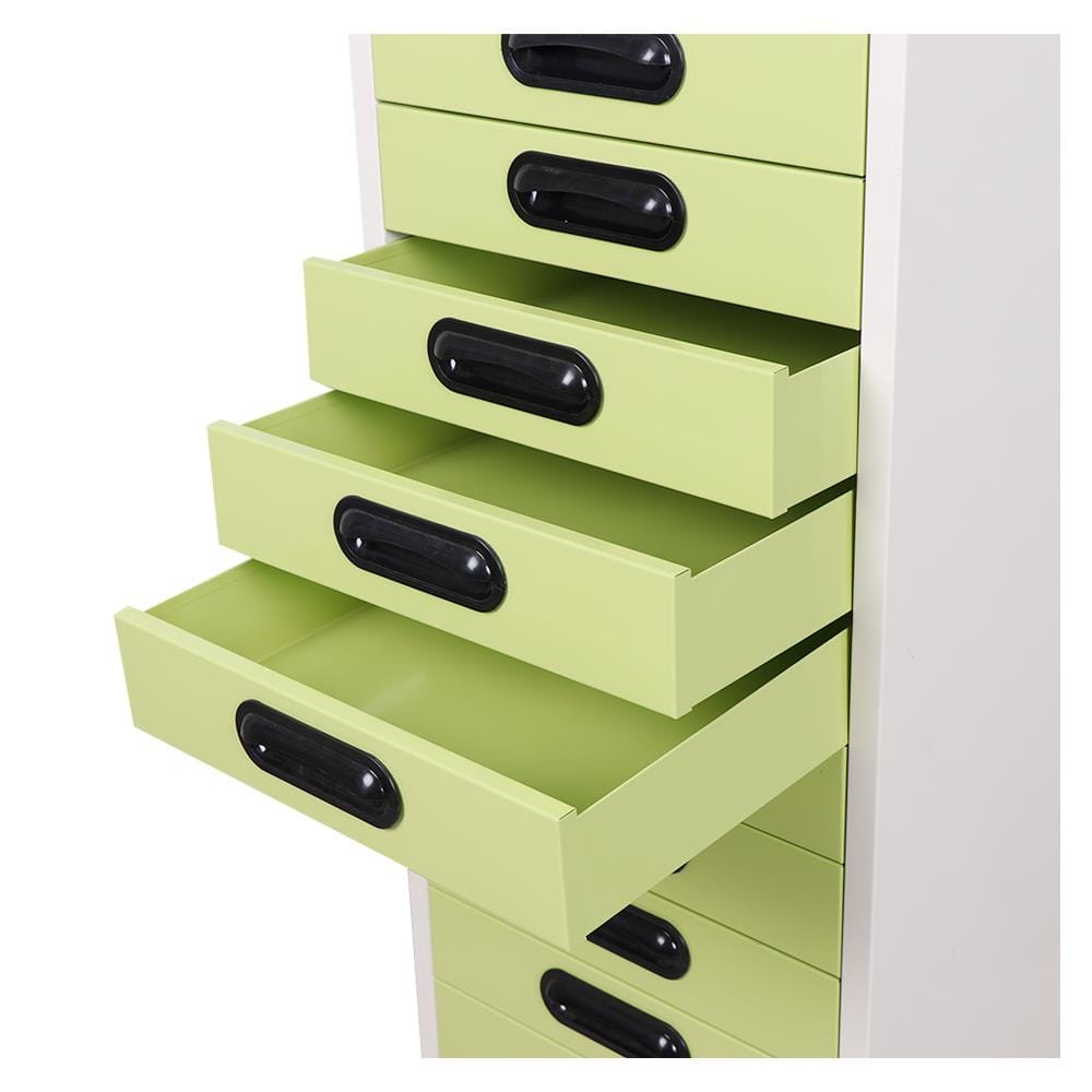 ตู้ลิ้นชักเหล็ก 15 ลิ้นชัก KOL KA-1319 สีเขียว