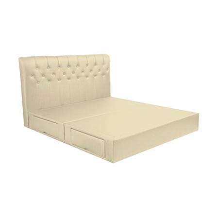 ฐานรองหัวเตียง 5 ฟุต HOME LIVING STYLE ROME-R สีครีม