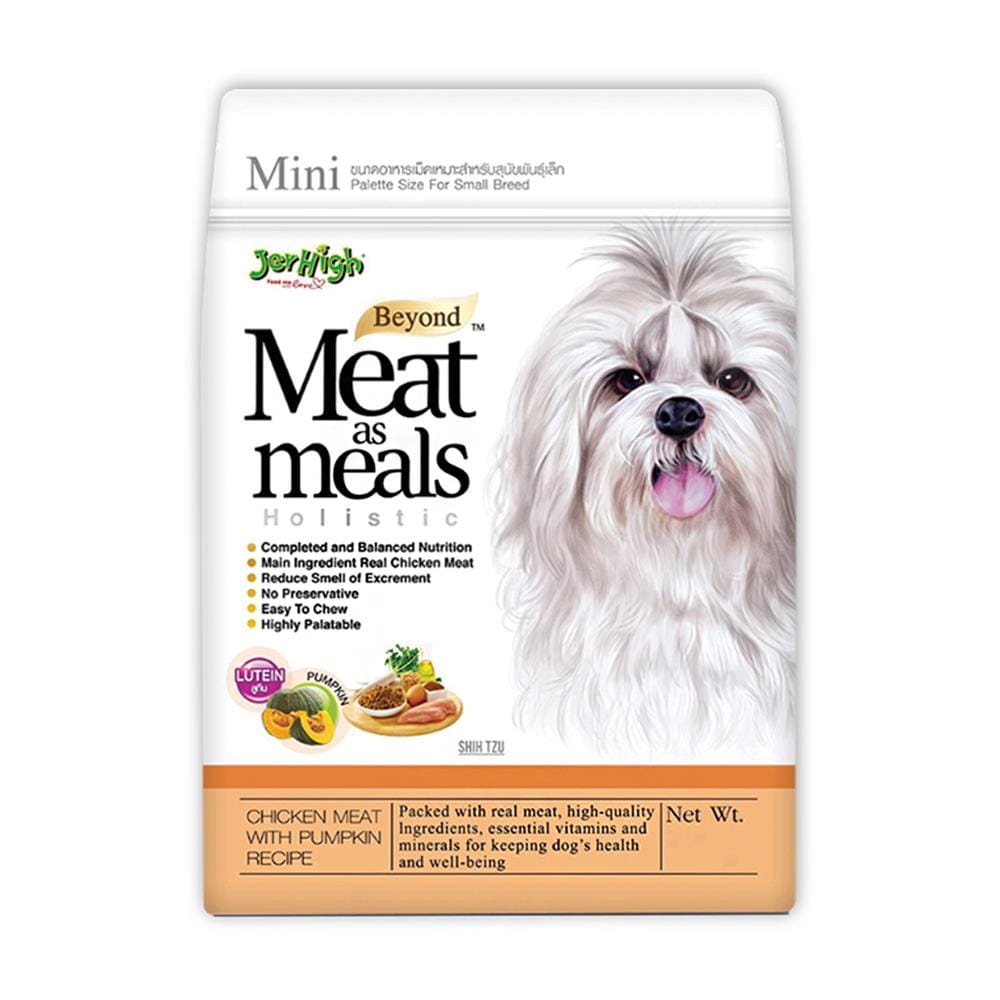 อาหารสุนัข JERHIGH MEAT AS MEALS CHICKEN&PUMPKIN 500 ก.