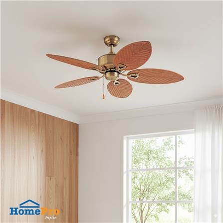 พัดลมไม่มีโคมไฟ CARINI CN01-52N 52 นิ้ว 5 ใบพัด สีน้ำตาล/ทองรมดำ_3