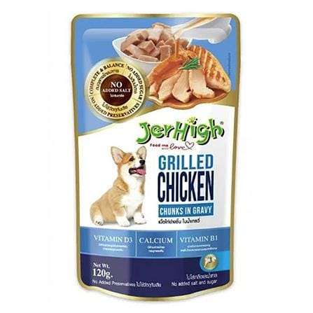 อาหารเปียกสุนัข JERHIGH CHICKEN GRILLED IN GRAVY 120 ก._0